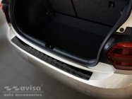 Lastskydd Rostfri Borstad Metall Svart VW Polo VI 2017->