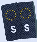 S-Märke Nummerskylt Kolfiber/Vit/Gul S-Märke Nummerskylt Kolfiber/Vit/Gul