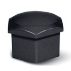 Matt Svart Hjulmutterkåpa 19mm