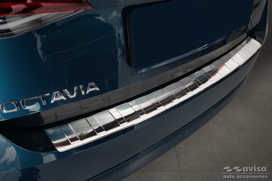 Lastskydd Rostfri Borstad Metall Skoda Octavia IV Liftback 2019->