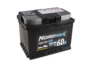 NordMax AGM Start/Stoppbatteri 12V 60Ah 680A
