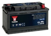 Yuasa AGM YBX9115 12V 80Ah 800A Start Stopp Plus BilBatteri