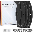 PlexiClick Svart Skylthållare Svart För 2 Skyltar