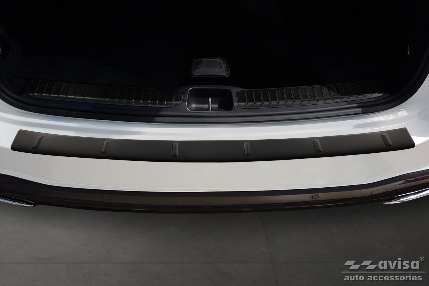 Protection De Seuil Arrière Inox Noir Sur Mesure Pour Mercedes Gle Ii W167 2019 2023 Incl 53 Amg Ribs  Av 245218