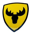 Emblem Sköld Volvo Stegrande Älg Gul/Svart