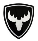 Emblem Sköld Volvo Stegrande Älg Vit/Svart