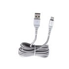 Busy Lightning USB Laddkabel Vit nylonfl&auml;tade MFI 1.8m