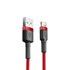 Busy Lightning USB Laddkabel Röd nylonflätade 2m 