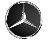 Navkapslar/Centrumkapslar Mercedes-Benz Original Svart Chrome