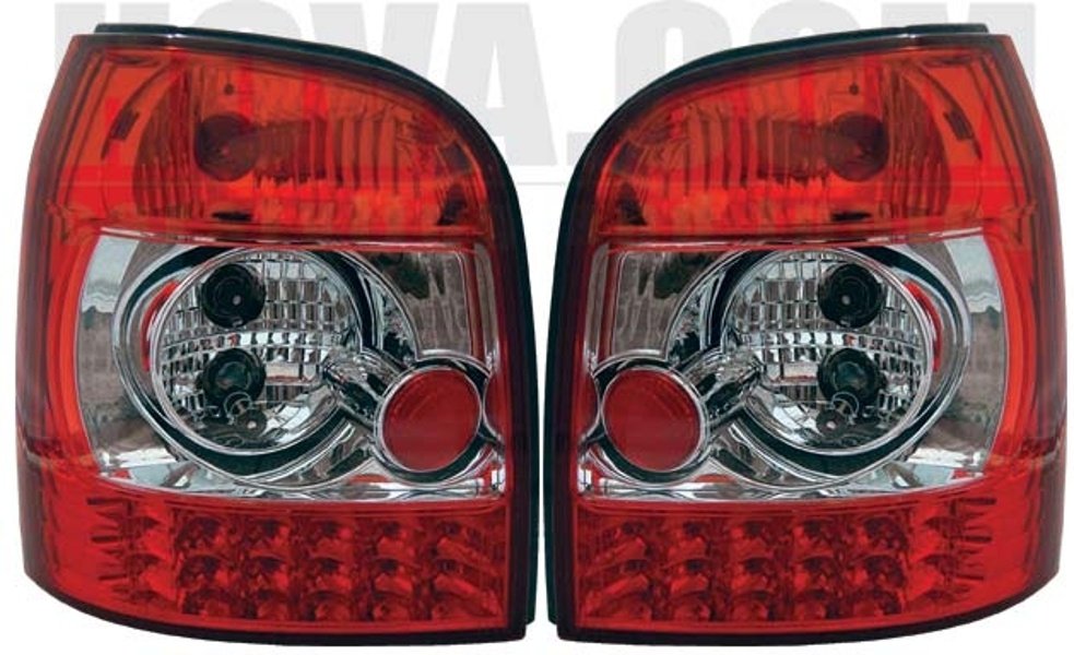 Baklampor LED Röd/Klarglas Audi A4 (B5/8D) Avant 1994-2001