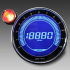 Mätare LCD 127mm DRiFT Iridium Varvmätare Blå 0-12000 rpm