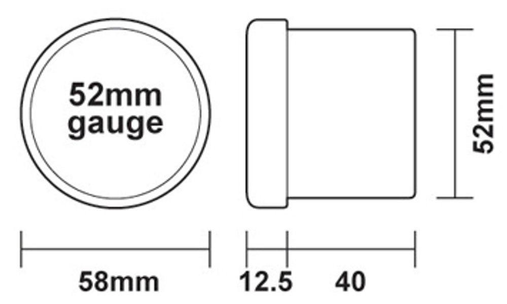 Mätare LCD 52mm DRiFT Iridium Vakuummätare Blå Bar