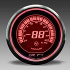 Mätare LCD 52mm DRiFT Iridium Vakuummätare Röd Bar