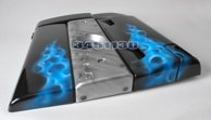 Motorkåpa Blå Flames Volvo S40, V40 Fas 1 