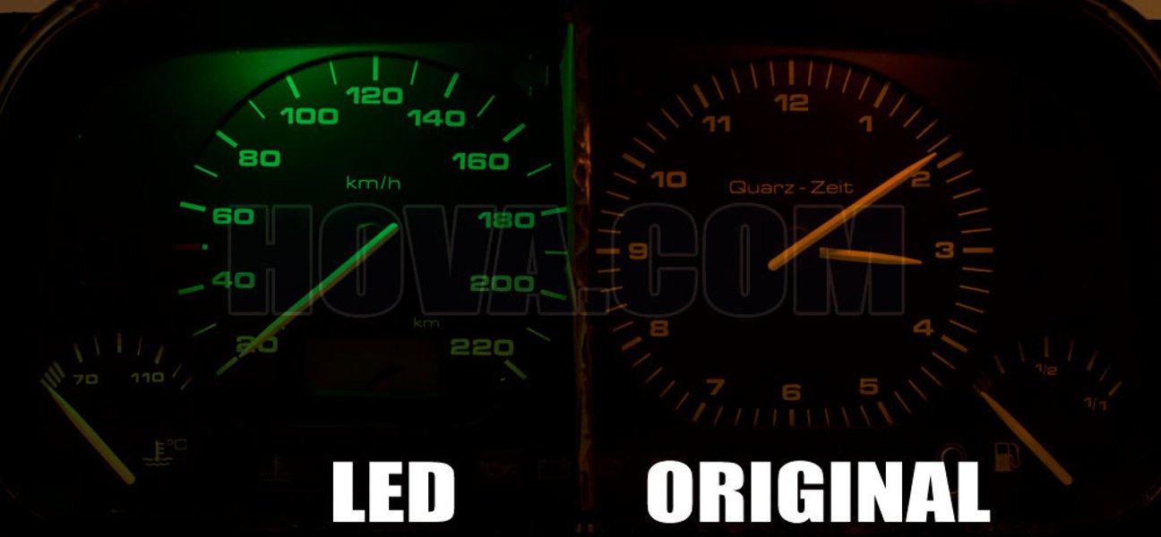 Lampa LED B8.5D SMD Grön