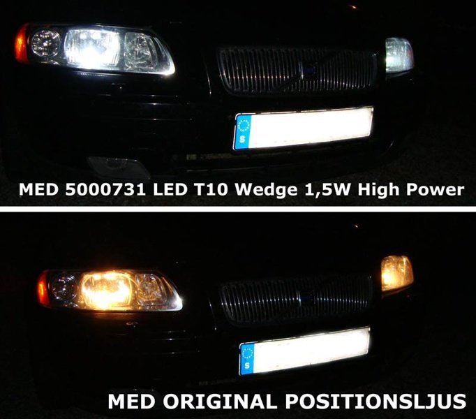 Lampor LED 1st High Power T10 W5W Wedge Grön