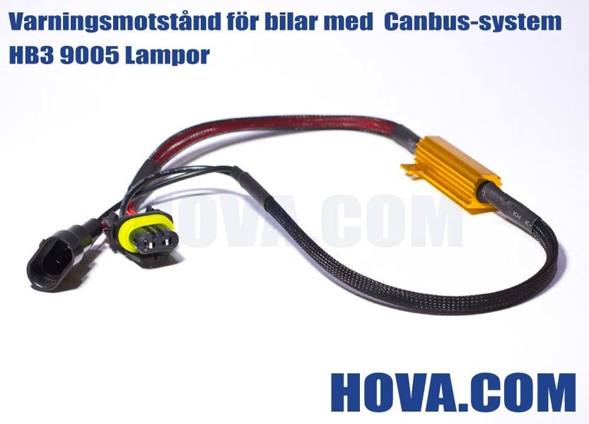 Varningsmotstånd 50W till HB3 9005-Lampor