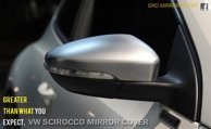 Spegelkåpor Borstad Alu Krom-Look VW