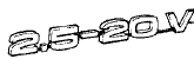Emblem ''2.5-20V'' Volvo 850, 855