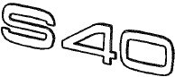 Emblem ''S40'' Volvo S40 1996-2004