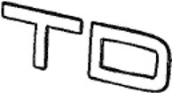 Emblem ''TD'' Volvo S40/V40 1996-2004