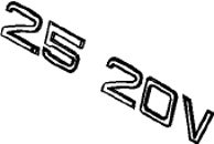 Emblem ''2.5 20V'' Volvo V70 1997-2000