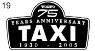 Emblem Taxi Volvo V70, XC70 2000-2008