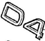 Emblem ''D4'' Volvo C30, C70, S40N/V50, S60, S80, V70, XC60, XC90