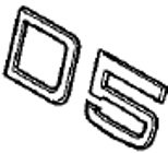 Emblem ''D5'' Volvo V70, XC70, C30, XC90, S40N/V50, XC60, S80