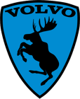 Emblem Sköld Volvo Stegrande Älg Polestarblå / Svart