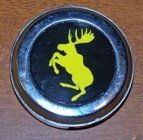 Emblem Rund Volvo Stegrande Älg Svart/Gul