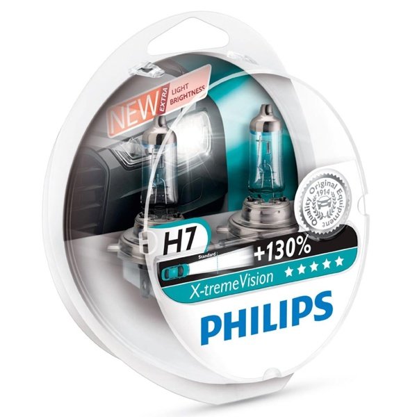 2-Pack Philips Halogen H7 Lampa X-tremeVision +130%