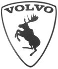 Emblem Sköld Volvo Stegrande Älg Transparent/Svart