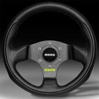 Momo Ratt Tuning Team Svart 300mm Läder