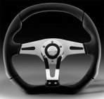 Momo Ratt Tuning Trek R Svart/Silver 350mm Läder