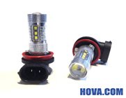 Lampor LED Dimljus H16 80W Epistar & Cree Xenonvit