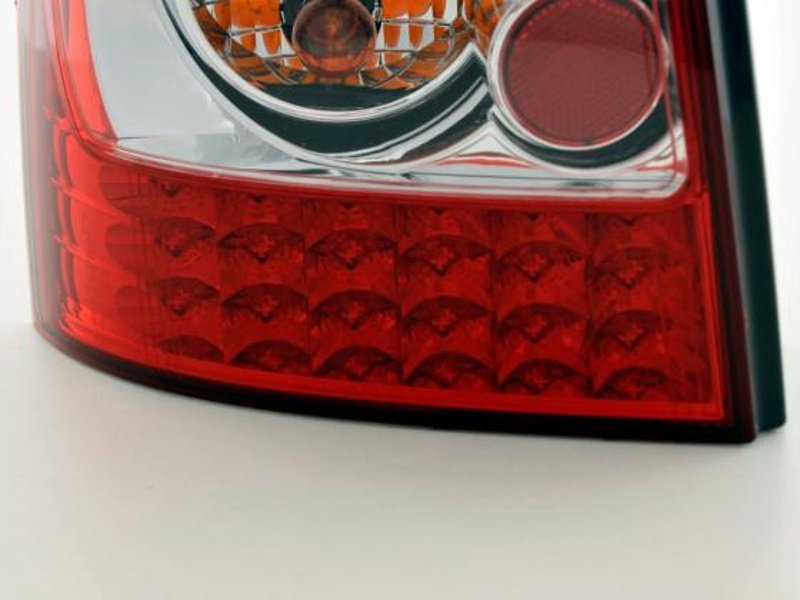 Baklampor LED Röd/Klarglas Audi A4 (B5/8D) Avant 1994-2001