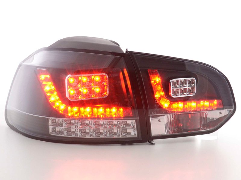 Baklampor LED Svart VW Golf MK6 2008-2013