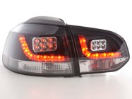 Baklampor LED Svart VW Golf MK6 2008-2013