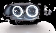 Angel Eyes Strålkastare Svart BMW 1-Serien E81/E82/E87/E88 2004-2011