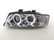 Angel Eyes Strålkastare Krom Audi A4 (B6/8E) 2001-2004