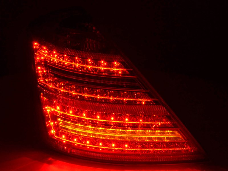 Baklampor LED Röd/Klarglas Mercedes-Benz S-Klass (221) 2005-2009
