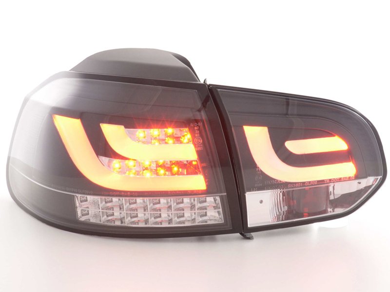 Baklampor LED Svart VW Golf MK6 