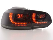Baklampor LED Svart VW Golf MK6 2008-2013