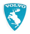 Emblem Sköld Volvo Stegrande Älg Polestarblå / Vit
