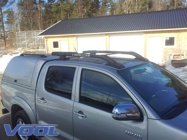 TAKRAILS BLACK - Takrails med tvärbalkar - Toyota Hilux 2006-2015