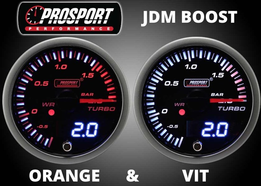 Prosport Mätare 52mm JDM-Serien Laddtryck / Boost