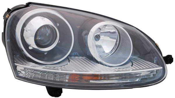 Strålkastare Xenon Höger Svart VW Golf MK5, Jetta MK3